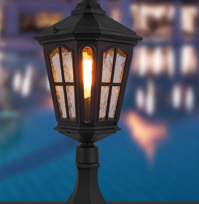 海南藏族柱头灯